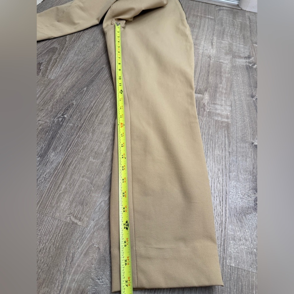 Everlane Womens The Bi-Stretch Work Pants Cornstalk Tan Slim Leg Side Zipper 6 - Picture 6 of 8